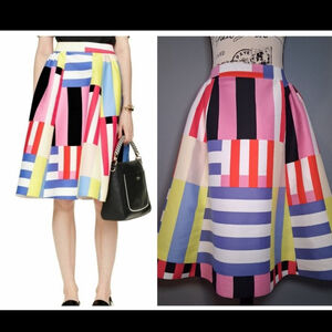 Kate Spade Multi Stripe Midi Skirt